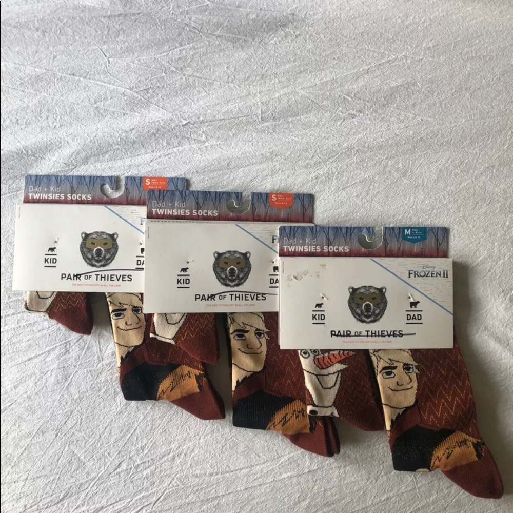 (3) Pairs of Thieves Dad and Kid Twinsies Socks